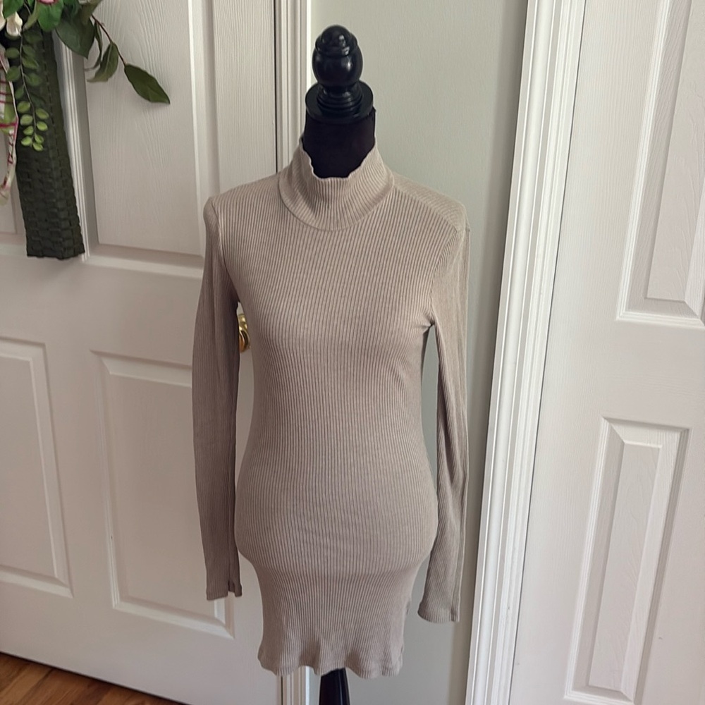 James Perse Tan Turtleneck Sweater Dress- Size 2 (M)